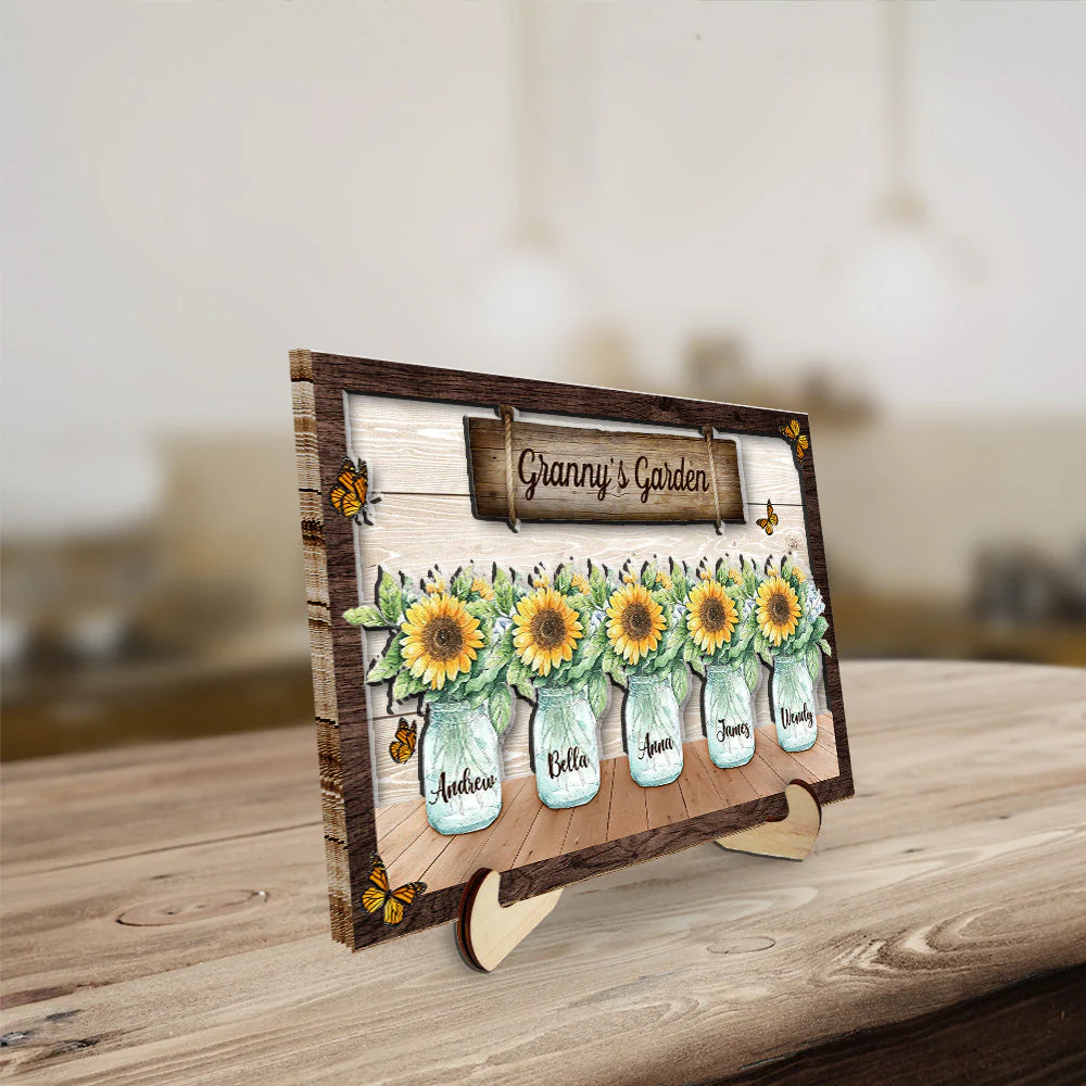 A Garden Of Love - Personalized Wooden Plaque - Image 4