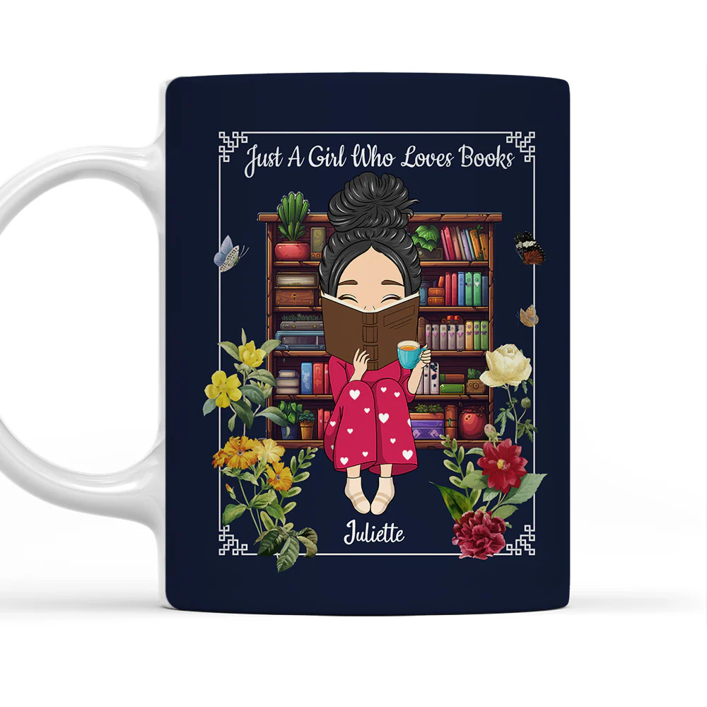 A Girl Who Finds Magic In Books - Personalized Custom Coffee Mug