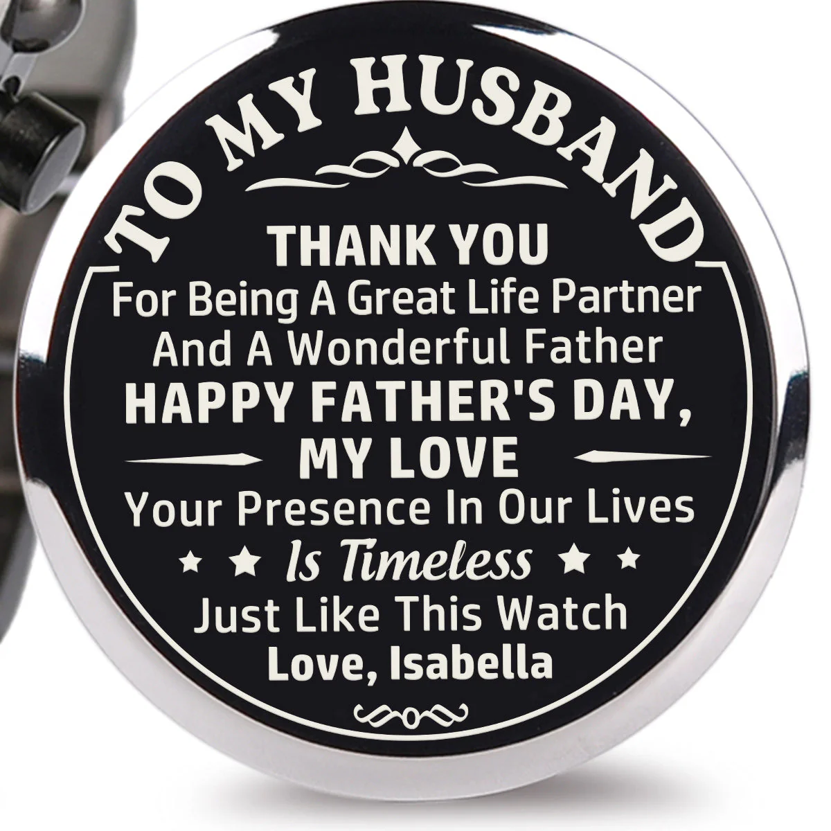 A Great Life Partner - Personalized Engraved Wooden Watches GQ026 - Image 2