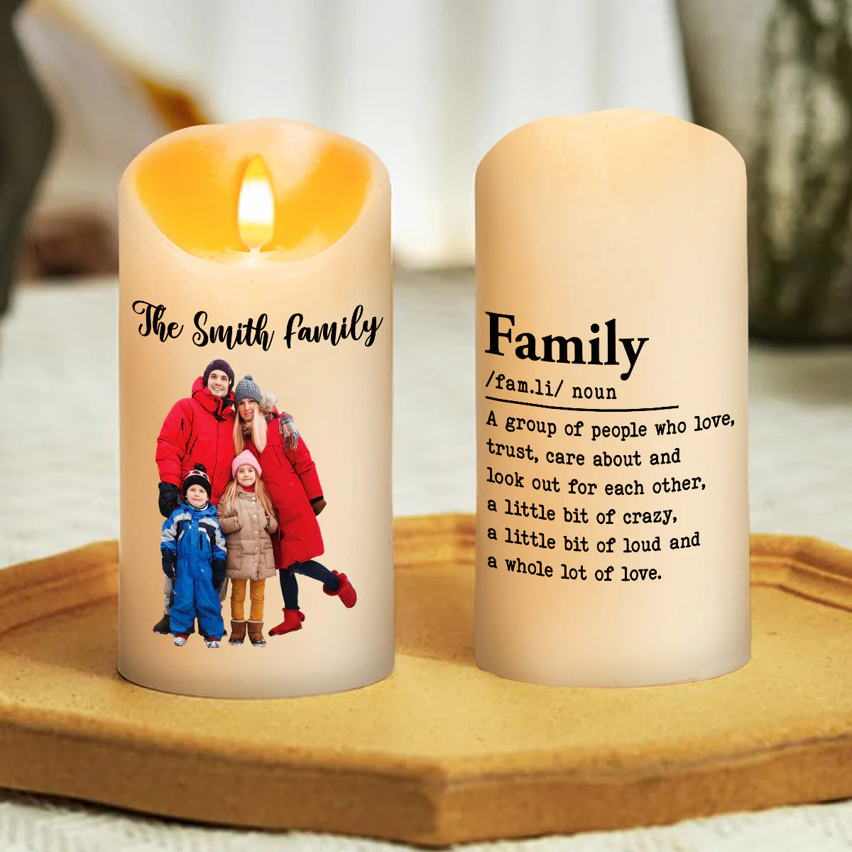 A Group Of People Who Love Each Other - Personalized Custom LED Candle - Image 3