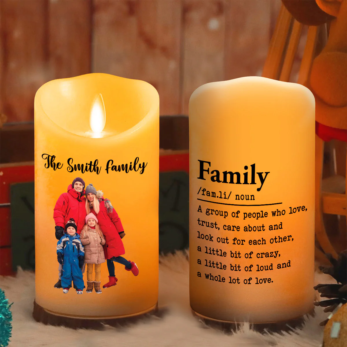 A Group Of People Who Love Each Other - Personalized Custom LED Candle - Image 5