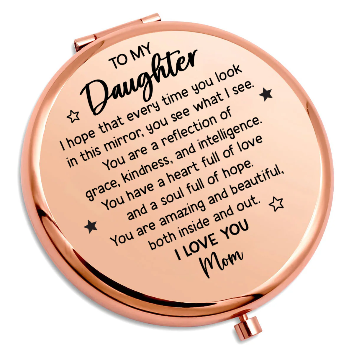 A Heart Full Of Love Daughter - Personalized Custom Compact Mirror - Image 4