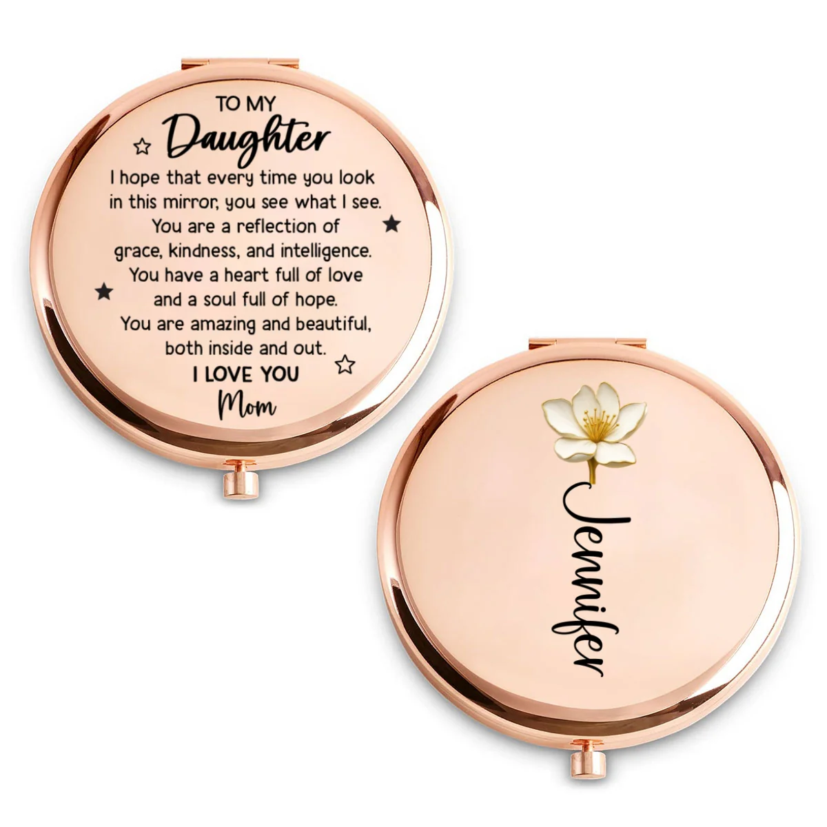 A Heart Full Of Love Daughter - Personalized Custom Compact Mirror - Image 7
