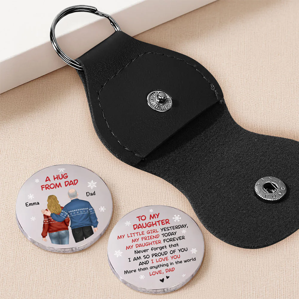 A Hug From Dad Christmas - Personalized Custom Pocket Hug - Image 3