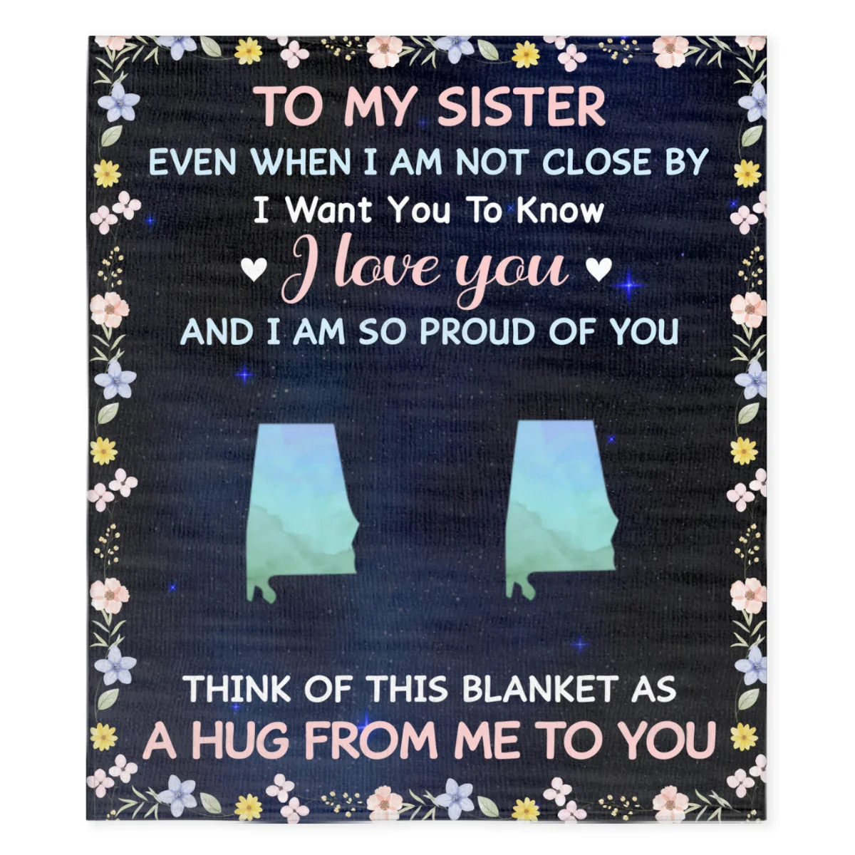 A Hug From Me To You - Personalized Custom Fleece Blanket - Image 6