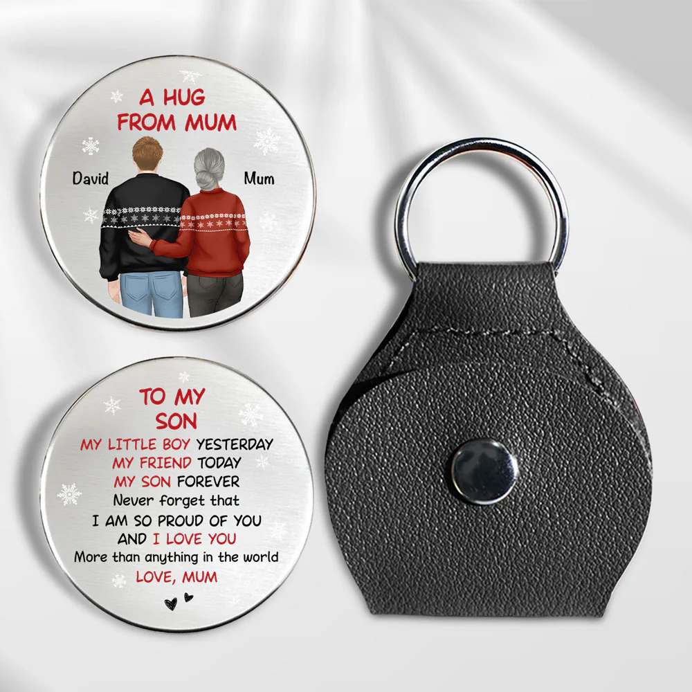 A Hug From Mom Christmas - Personalized Custom Pocket Hug - Image 6