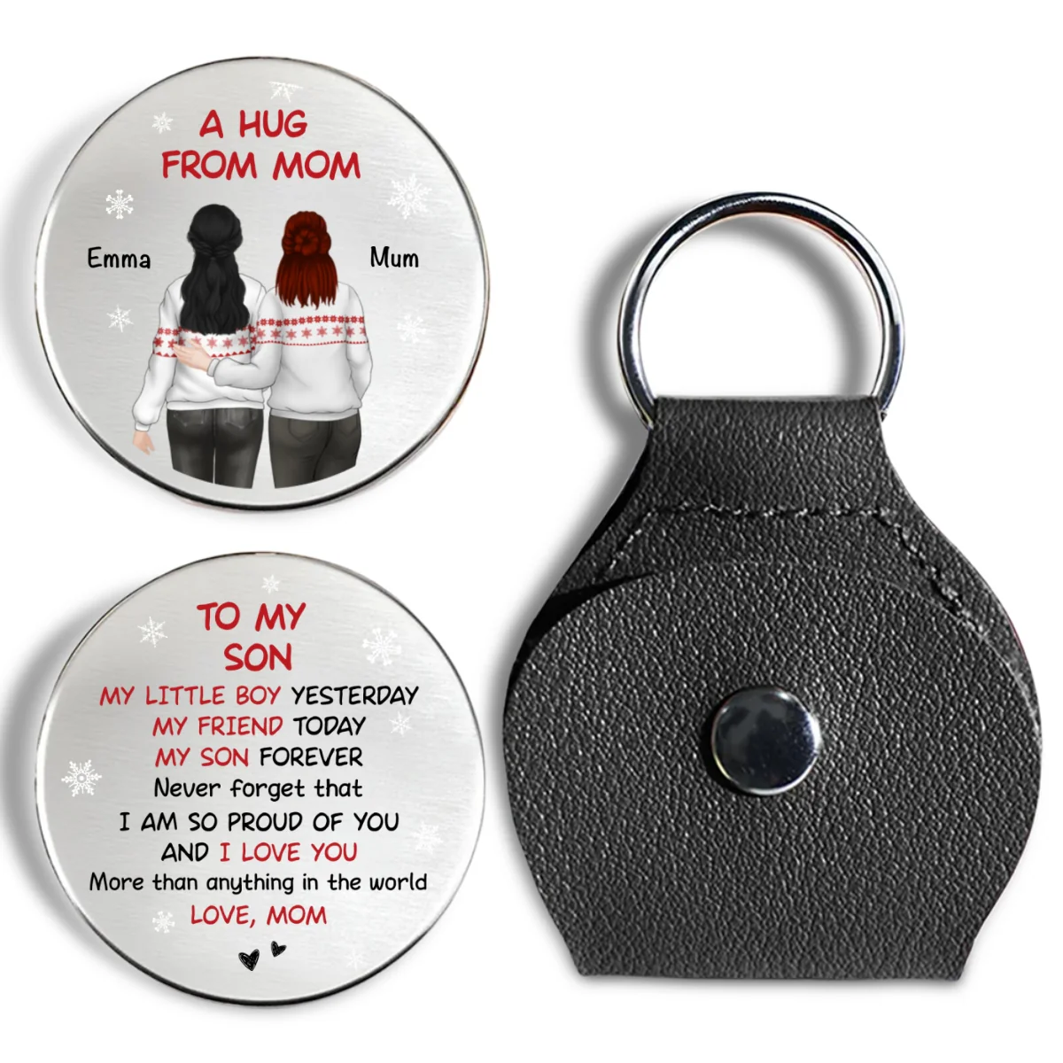 A Hug From Mom Christmas - Personalized Custom Pocket Hug - Image 8