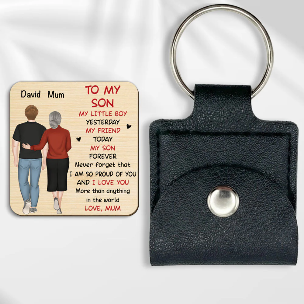 A Hug From Mom - Personalized Custom Wooden Pocket Hug - Image 2