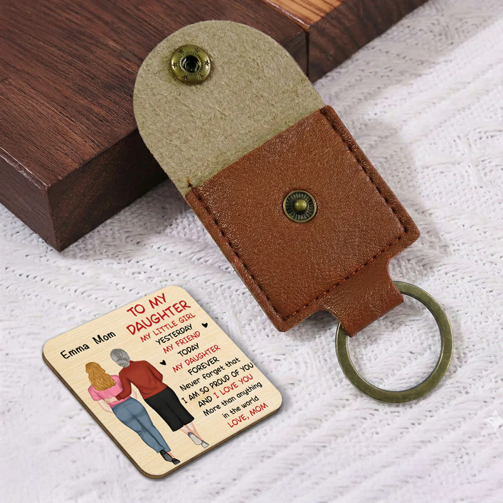 A Hug From Mom - Personalized Custom Wooden Pocket Hug - Image 3