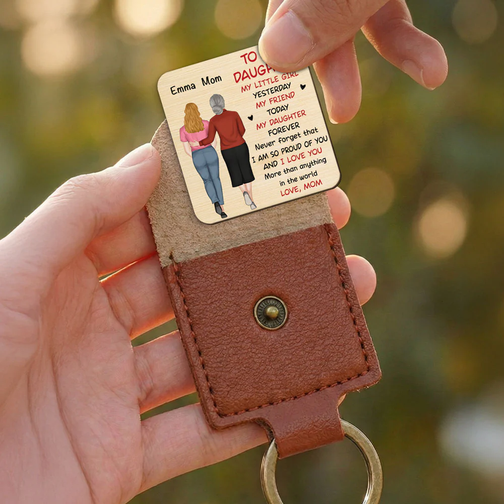 A Hug From Mom - Personalized Custom Wooden Pocket Hug - Image 4