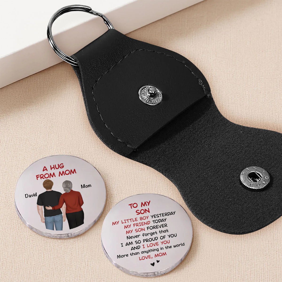 A Hug From Mom To Child - Personalized Custom Pocket Hug - Image 2