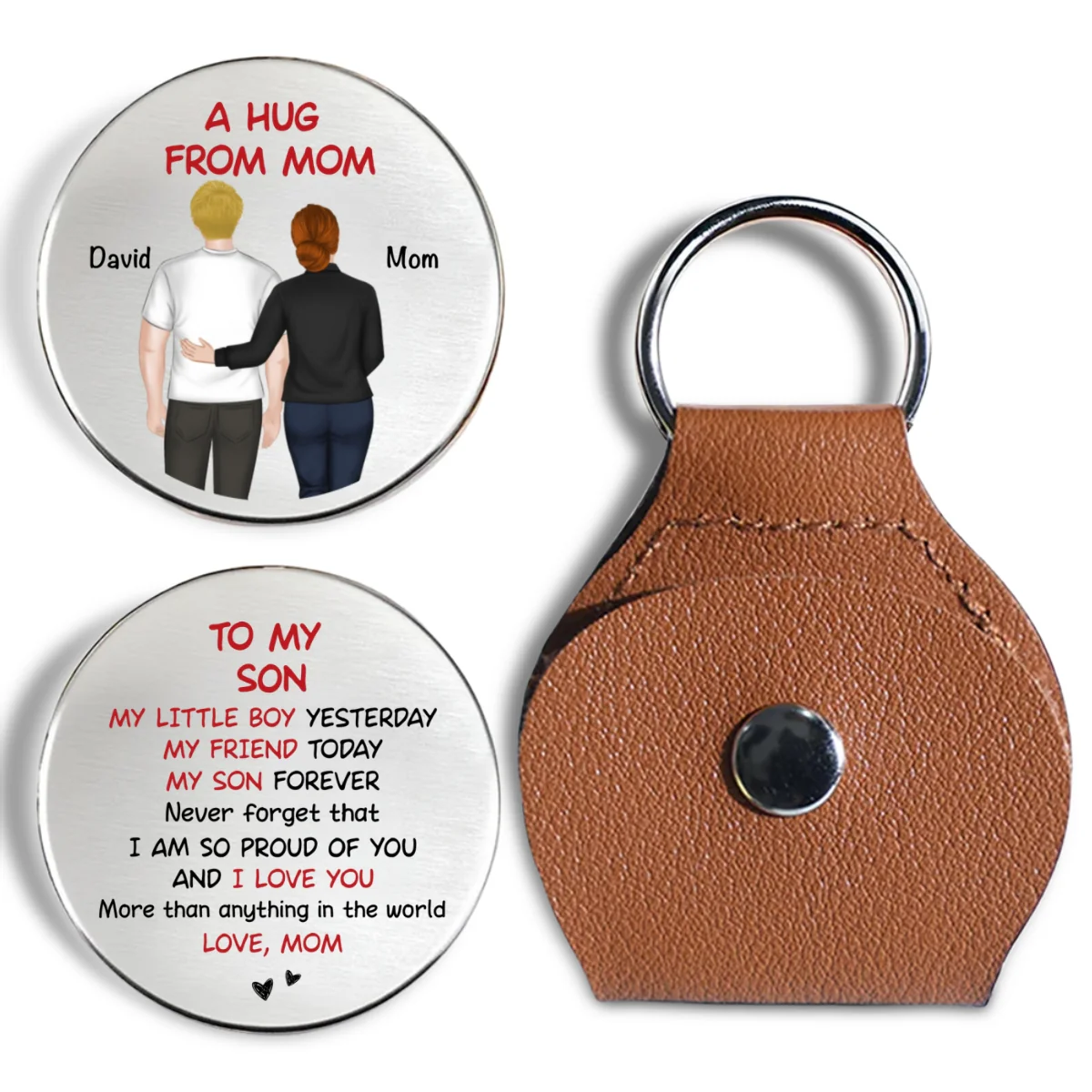 A Hug From Mom To Child - Personalized Custom Pocket Hug - Image 6