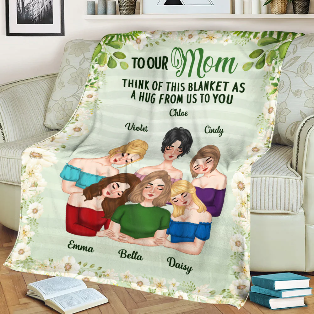 A Hug From Us - Personalized Custom Fleece Blanket - Image 3