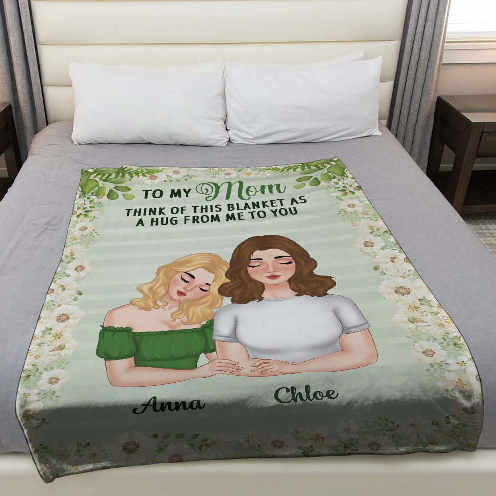 A Hug From Us - Personalized Custom Fleece Blanket - Image 4