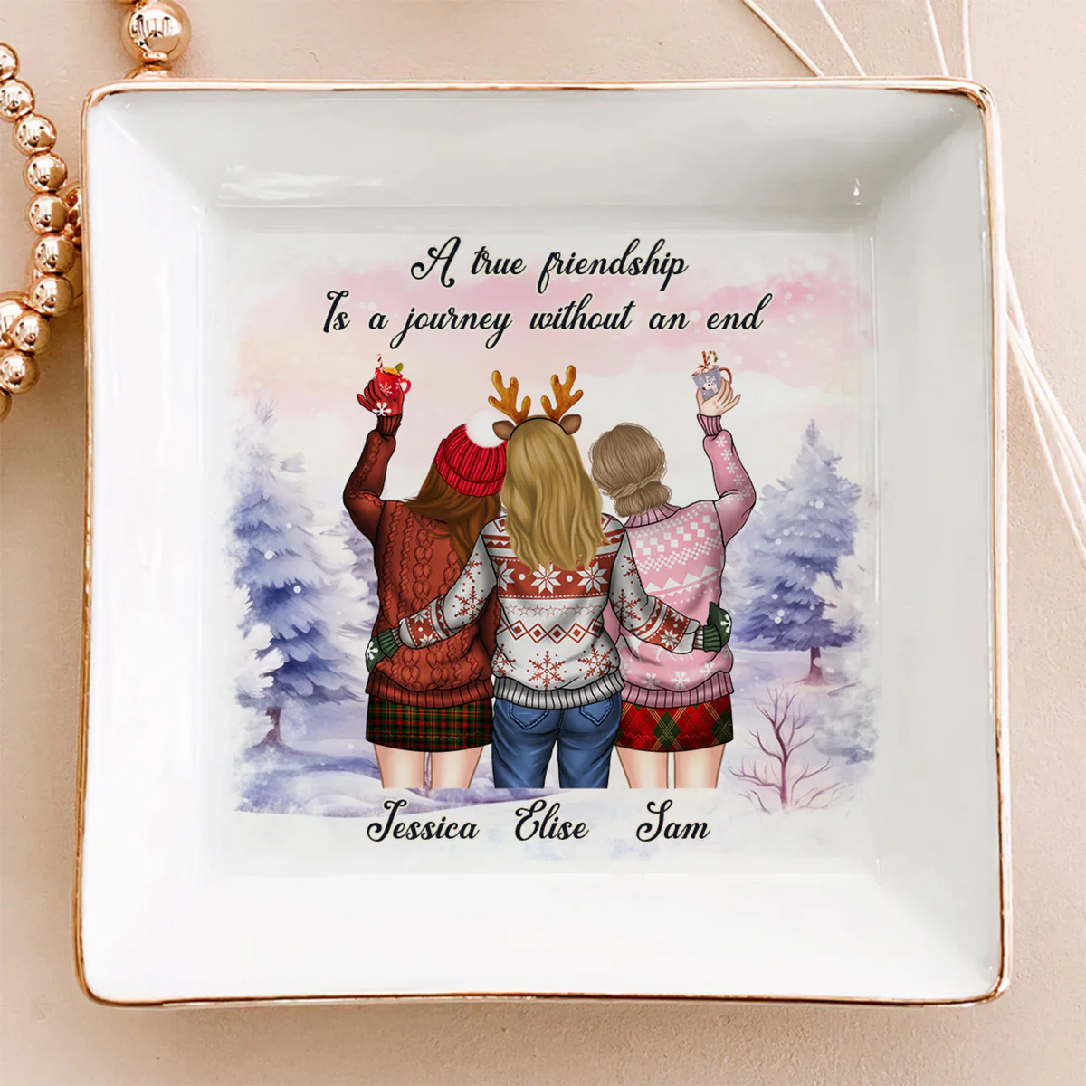 A Journey Without An End - Personalized Custom Jewelry Dish