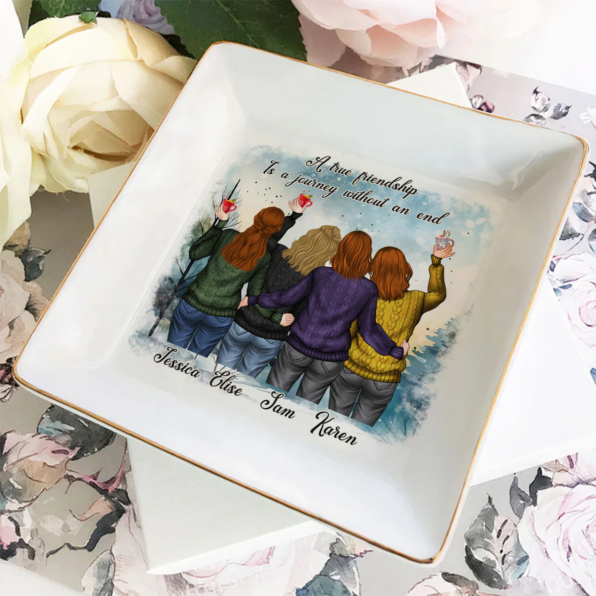 A Journey Without An End - Personalized Custom Jewelry Dish - Image 3