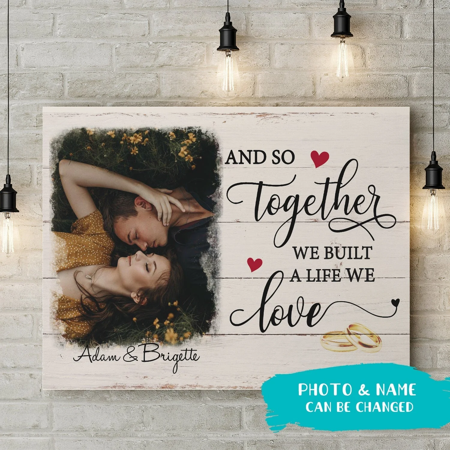 A Life We Love - Personalized Custom Photo Canvas - Gifts for couples - Image 4