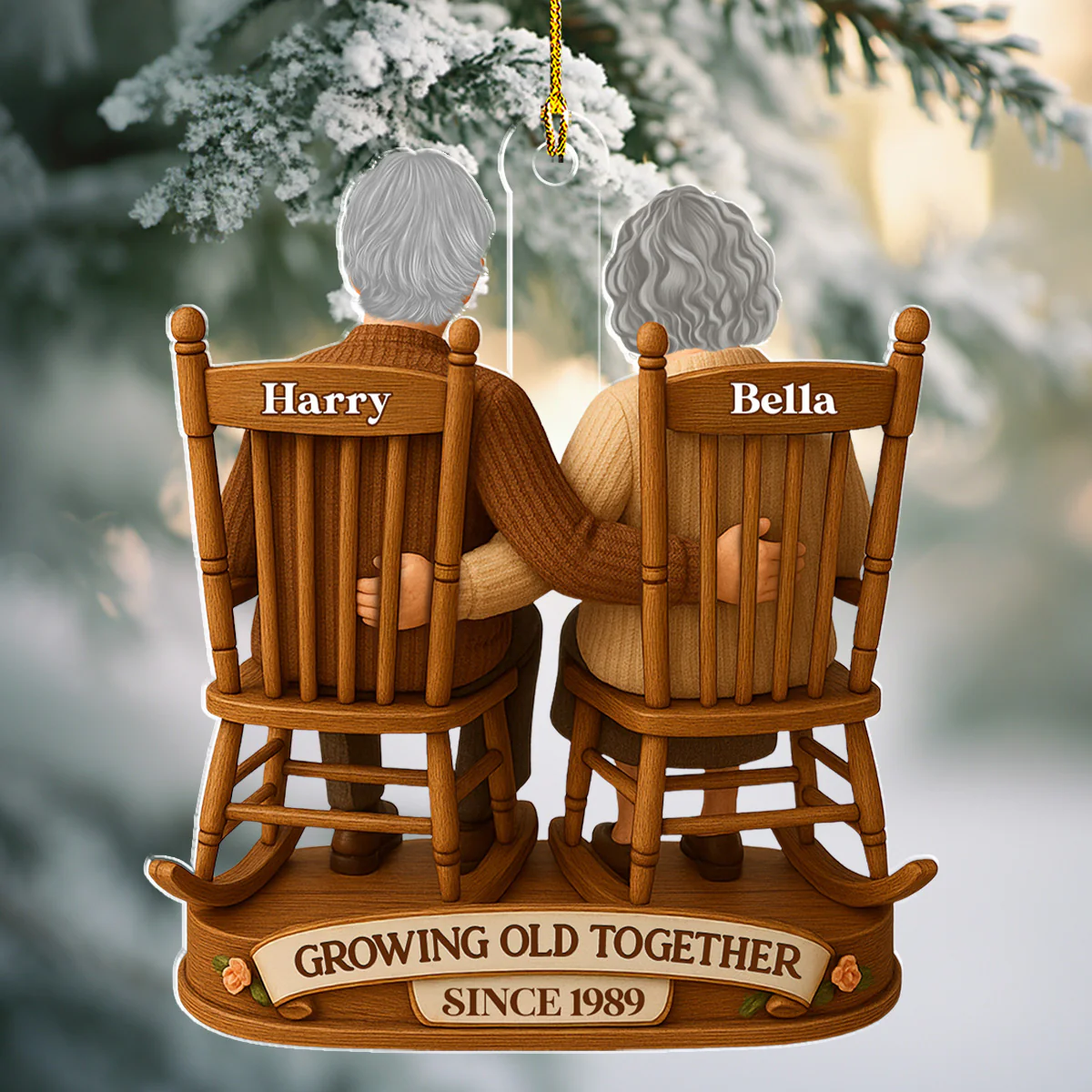 A Lifetime Of Love - Personalized Custom Acrylic Ornament - Image 2