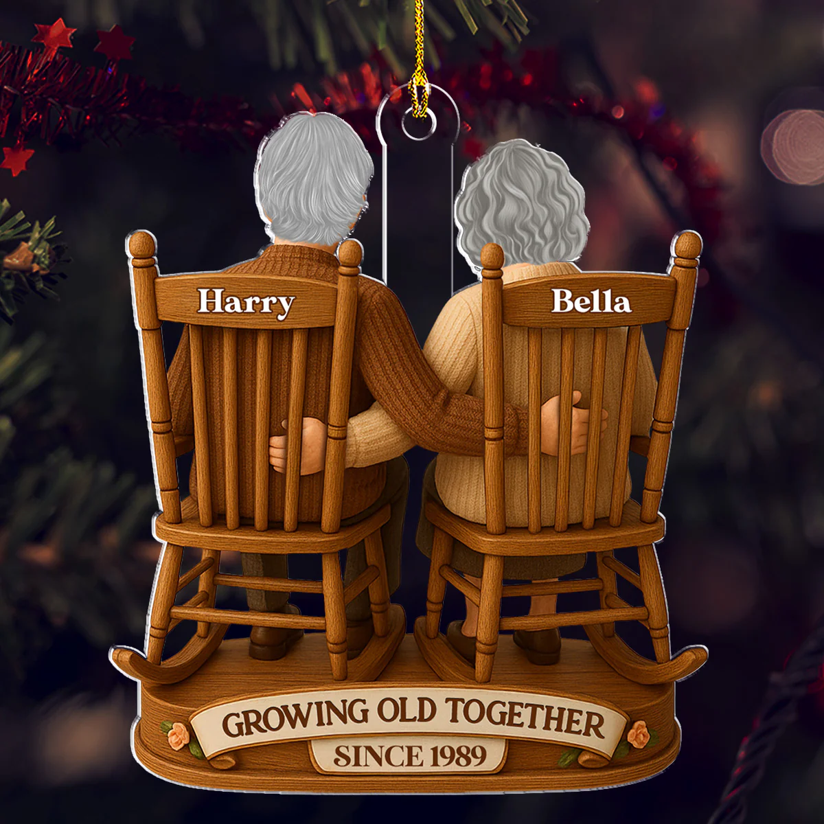 A Lifetime Of Love - Personalized Custom Acrylic Ornament - Image 3