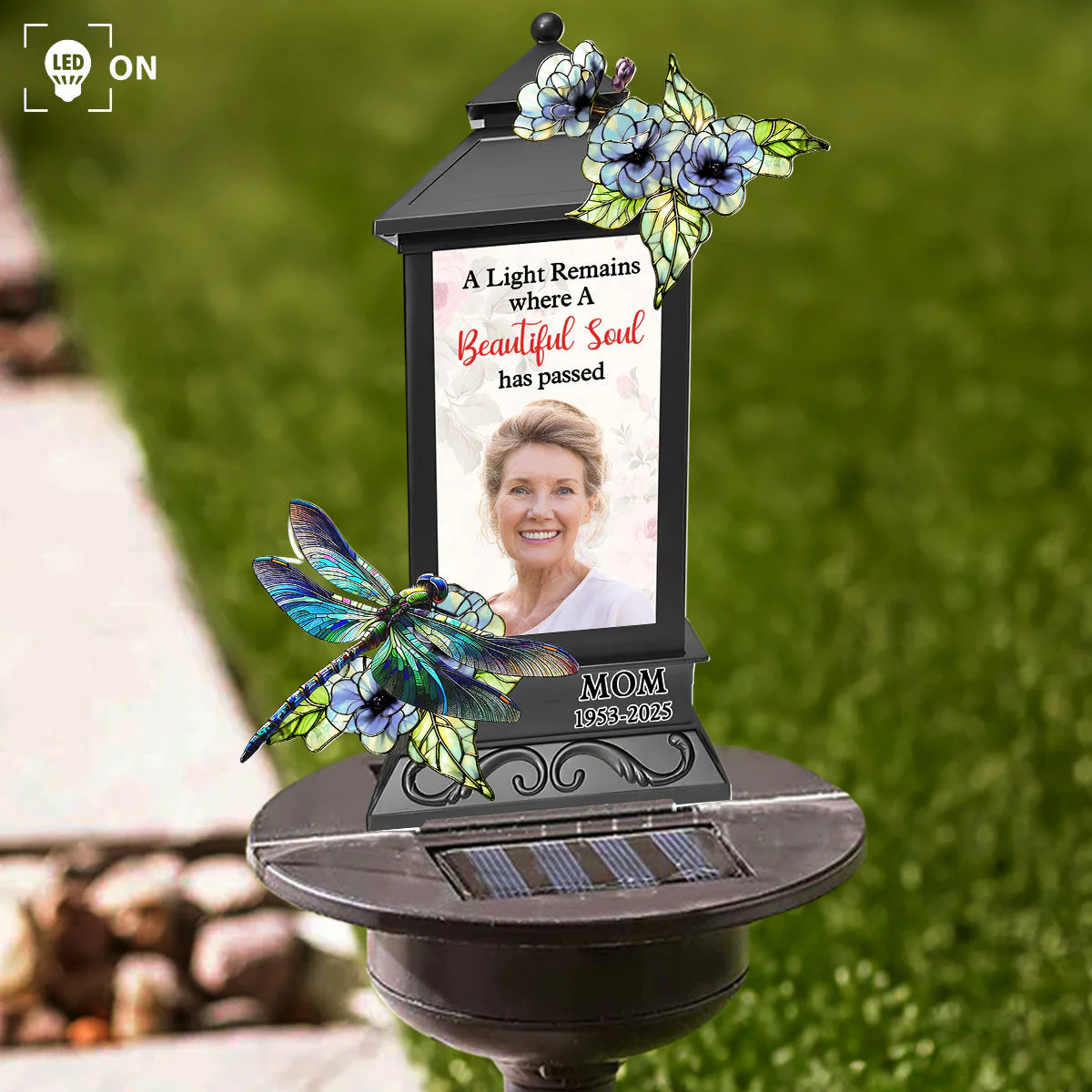 A Light Remains Where A Beautiful Soul Has Passed - Personalized Custom Solar Light - Image 2