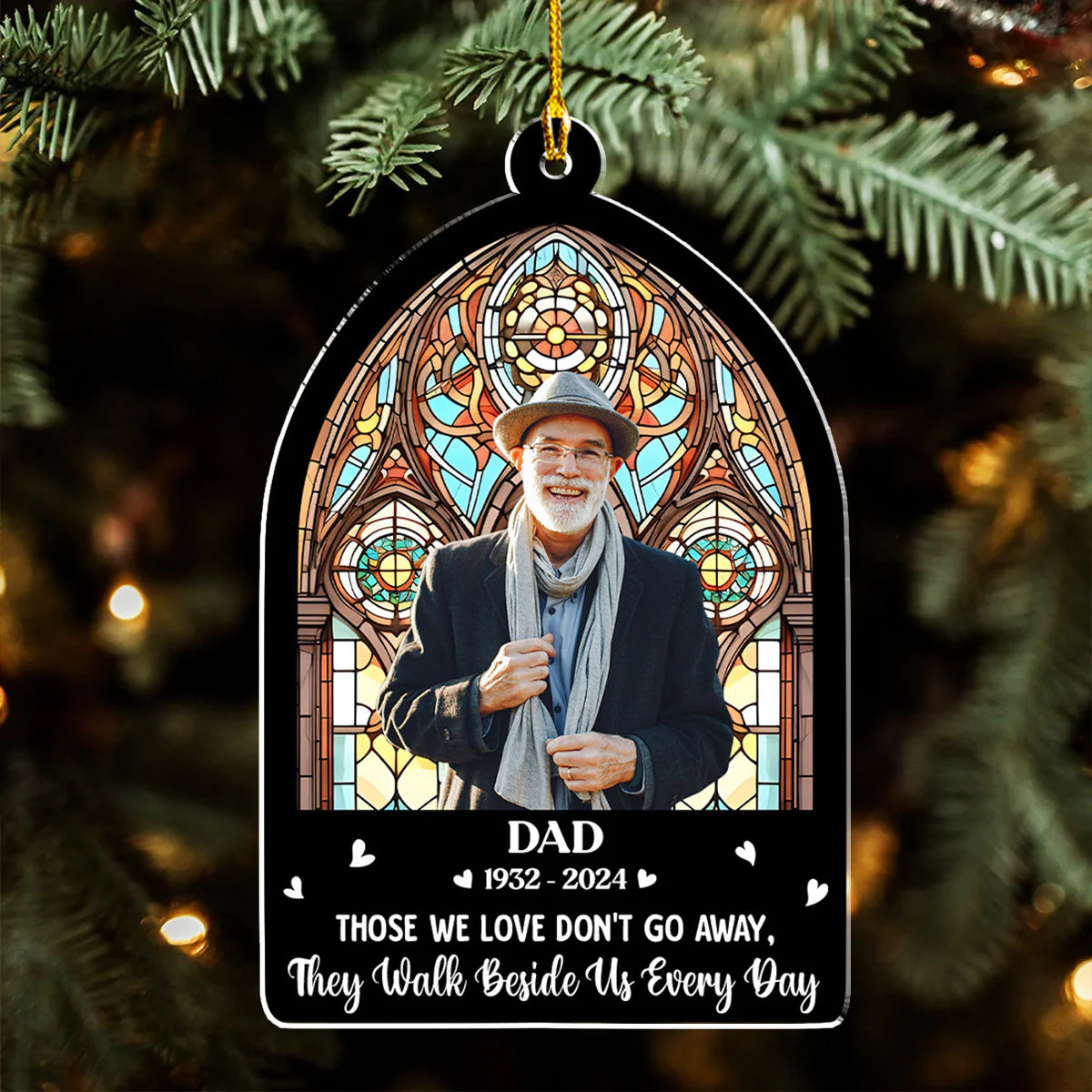 A Little Bit Of Heaven In Our Home - Personalized Custom Acrylic Ornament - Image 2