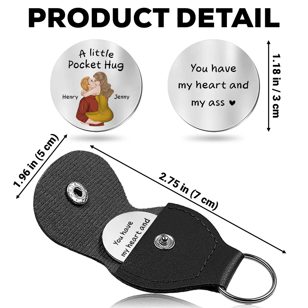 A little Pocket Hug - Personalized Custom Pocket Hug - Image 5