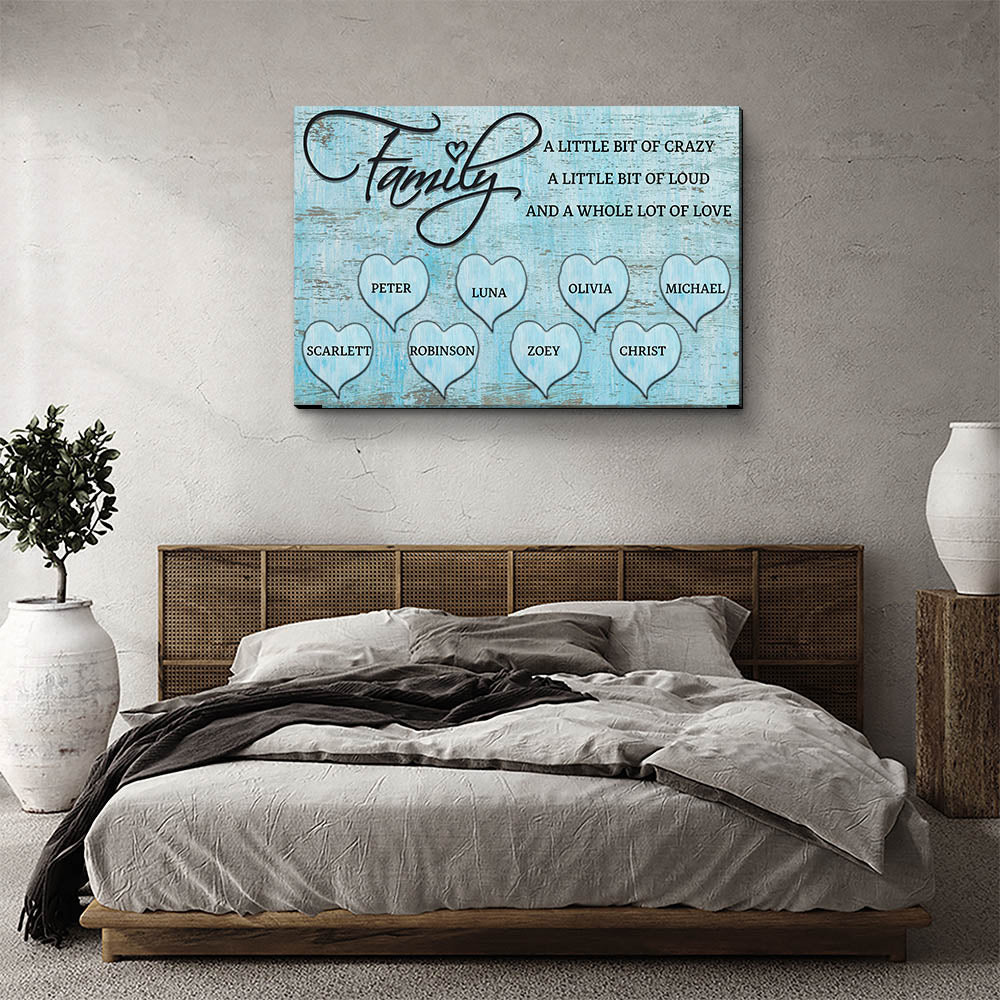 A Lot Of Love - Personalized Custom Name Canvas - Image 3