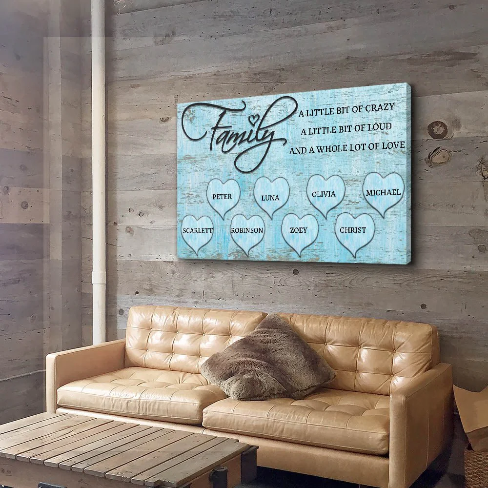 A Lot Of Love - Personalized Custom Name Canvas - Image 4