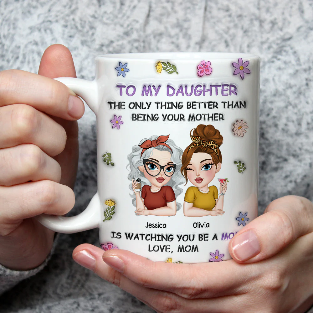 A Love Of Mother - Personalized Custom 3D Inflated Effect Mug - Image 2