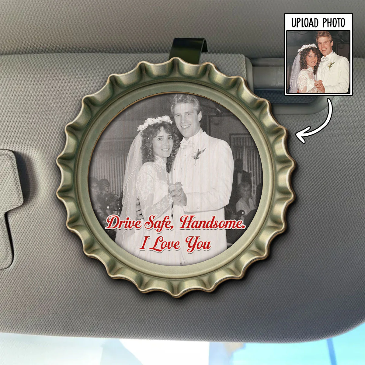 A Love Story Capped In Time - Personalized Custom Car Visor Clip