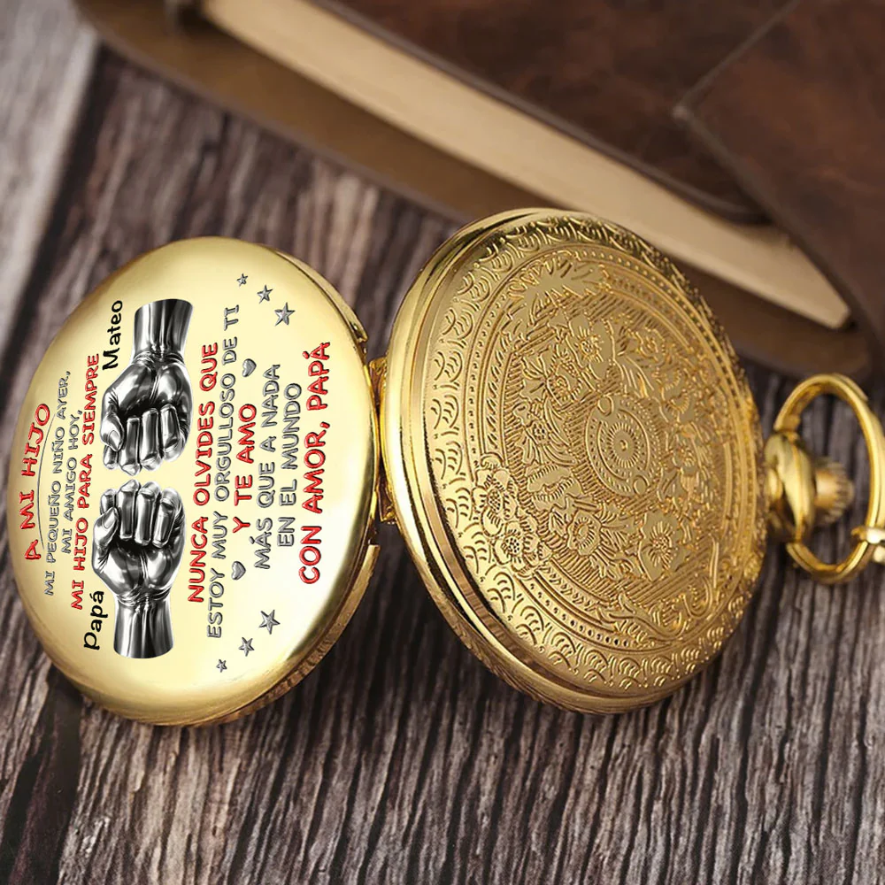 A Mi Hijo – Reloj De Bolsillo Personalizado A Medida - Image 2