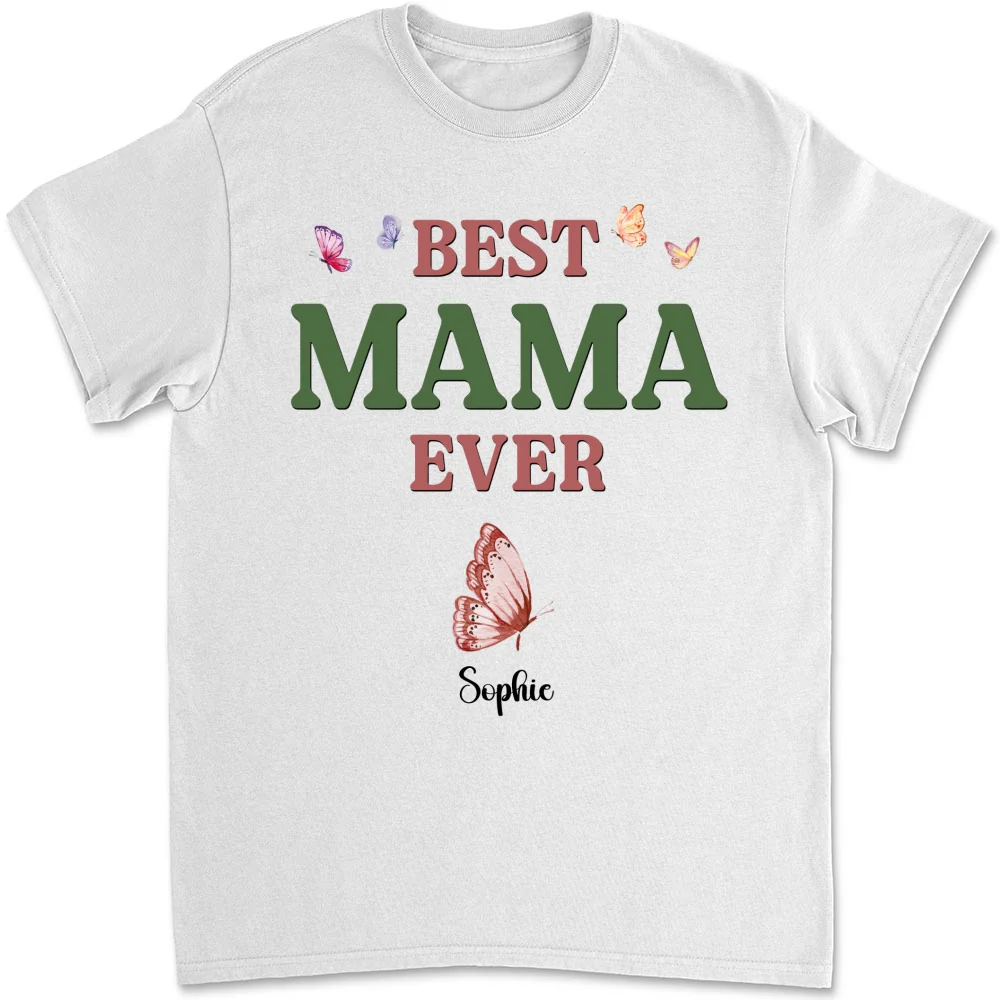 A Mom Blooms Like A Butterfly - Personalized Custom Shirt - Image 6