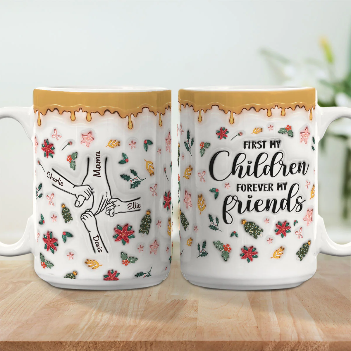 A Mom Is A Daughter First Friend - Personalized Custom 3D Inflated Effect Mug - Image 5
