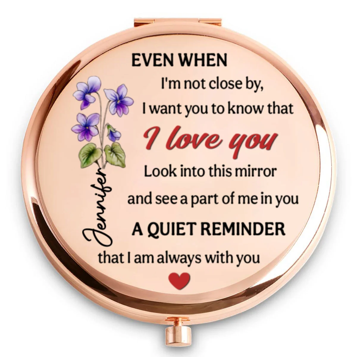 A Part Of Me In You - Personalized Custom Compact Mirror - Image 6