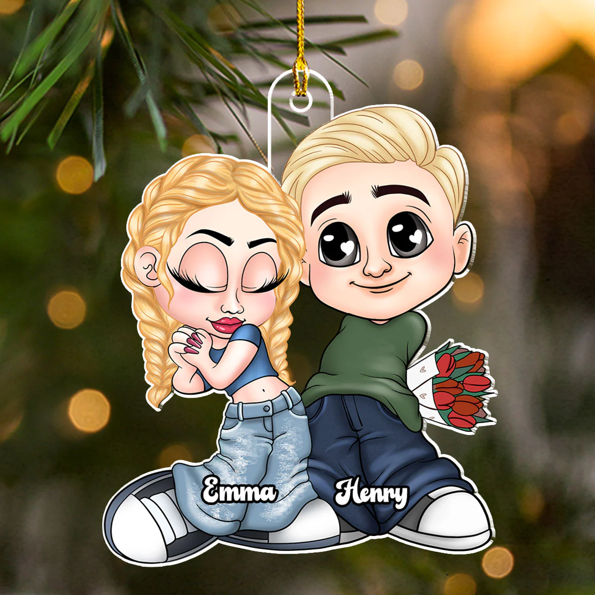A Part Of My Life - Personalized Custom Acrylic Ornament - Image 2