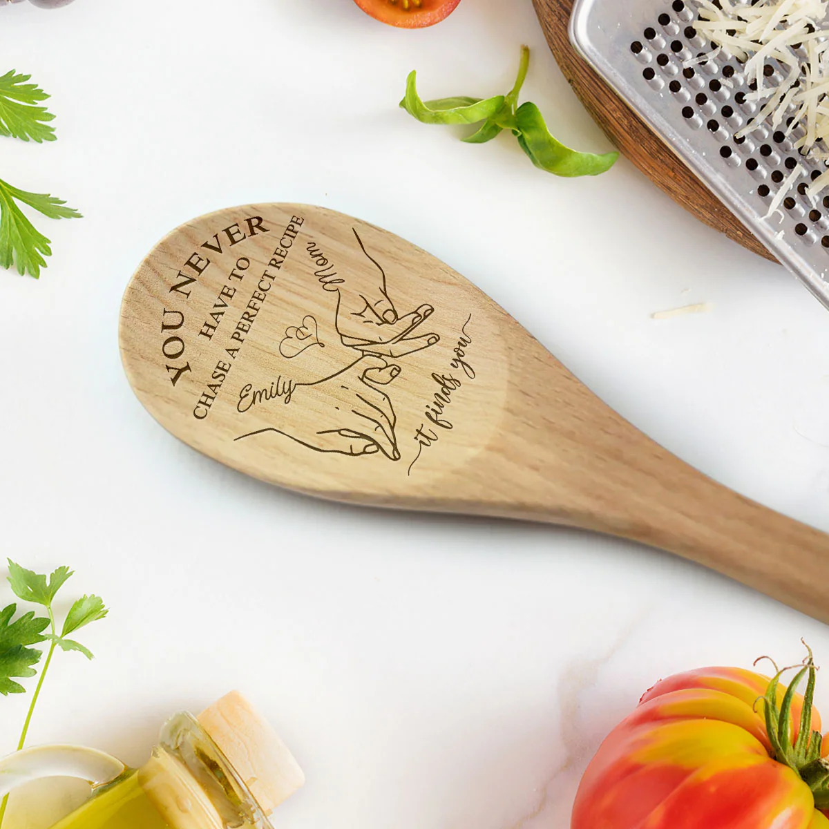 A Perfect Recipe - Personalized Custom Engraved Wooden Spoon - Image 3