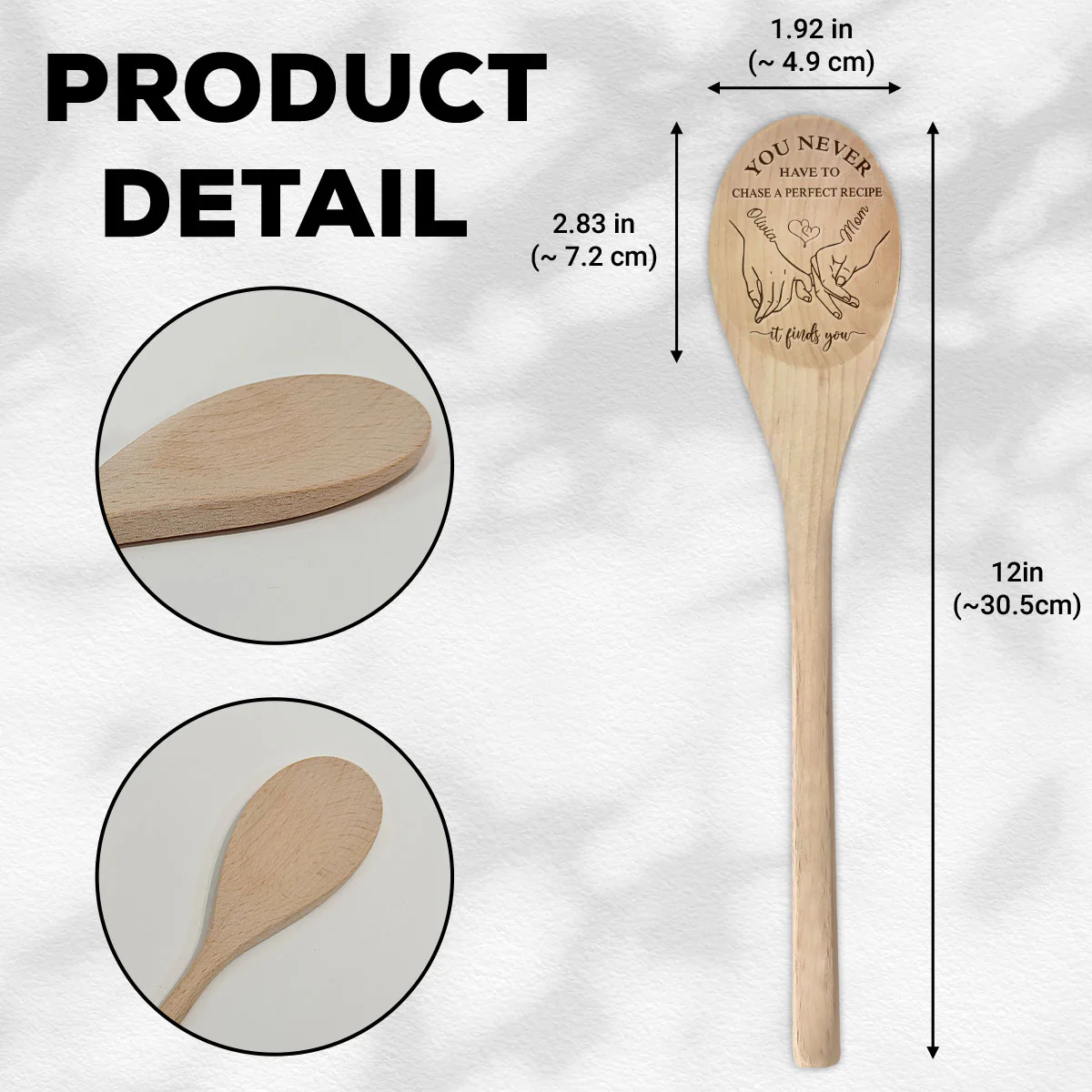 A Perfect Recipe - Personalized Custom Engraved Wooden Spoon - Image 5