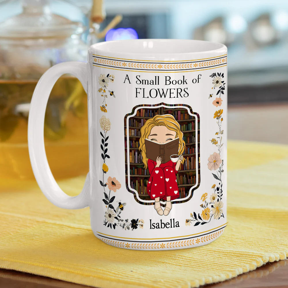 A Petite Collection Of Blossoms - Personalized Custom Coffee Mug - Image 5