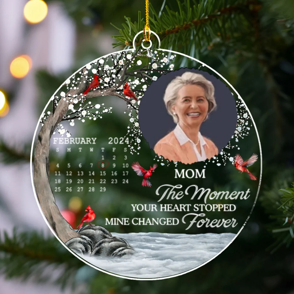 A Piece Of My Heart Left - Personalized Custom Acrylic Ornament - Image 7