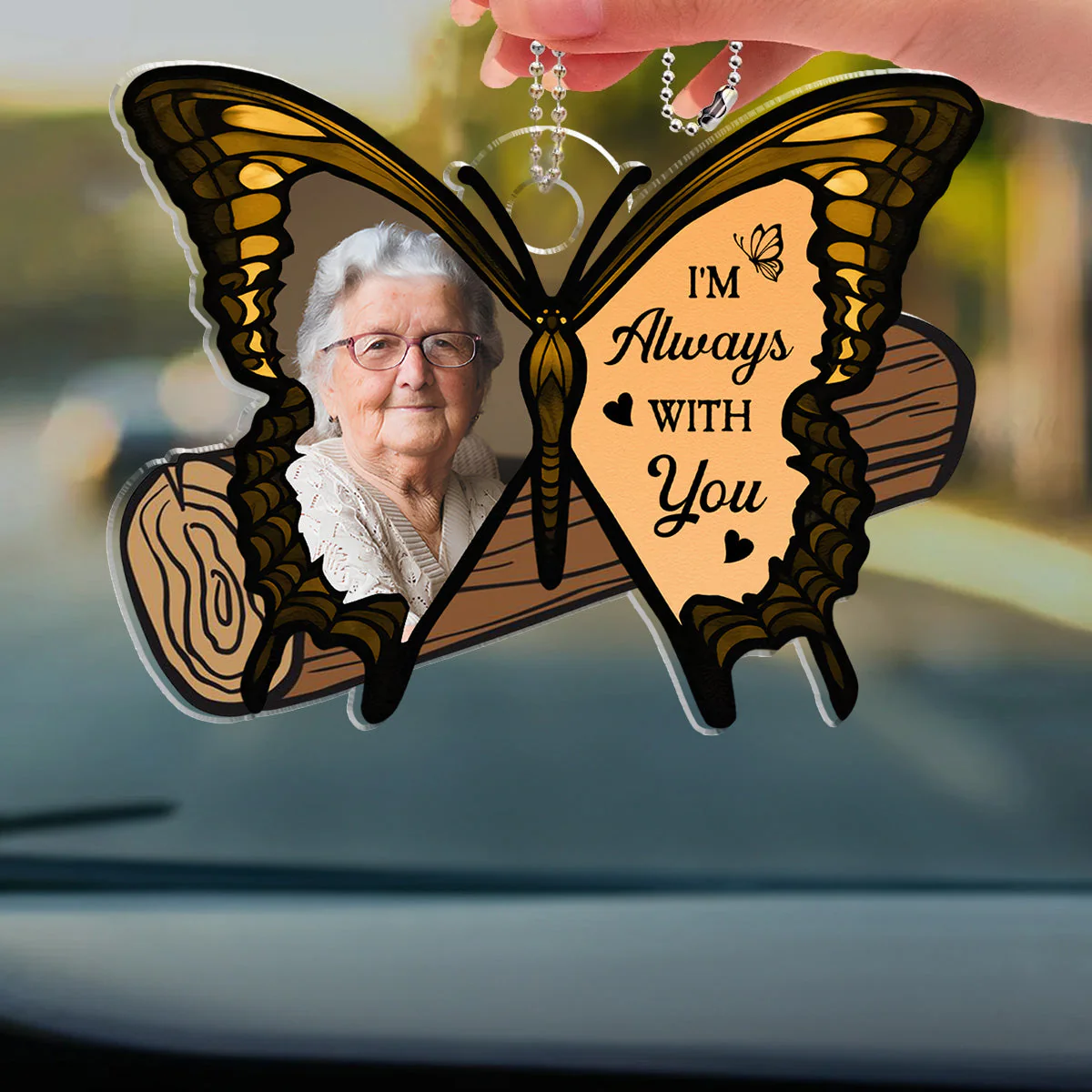 Your Wings Were Ready But My Heart Was Not - Personalized Custom Car Ornament - Image 3