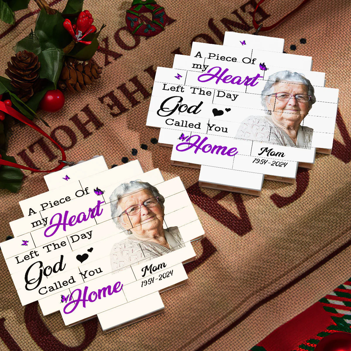 A Piece Of My Heart - Personalized Custom Puzzle Ornament - Image 3