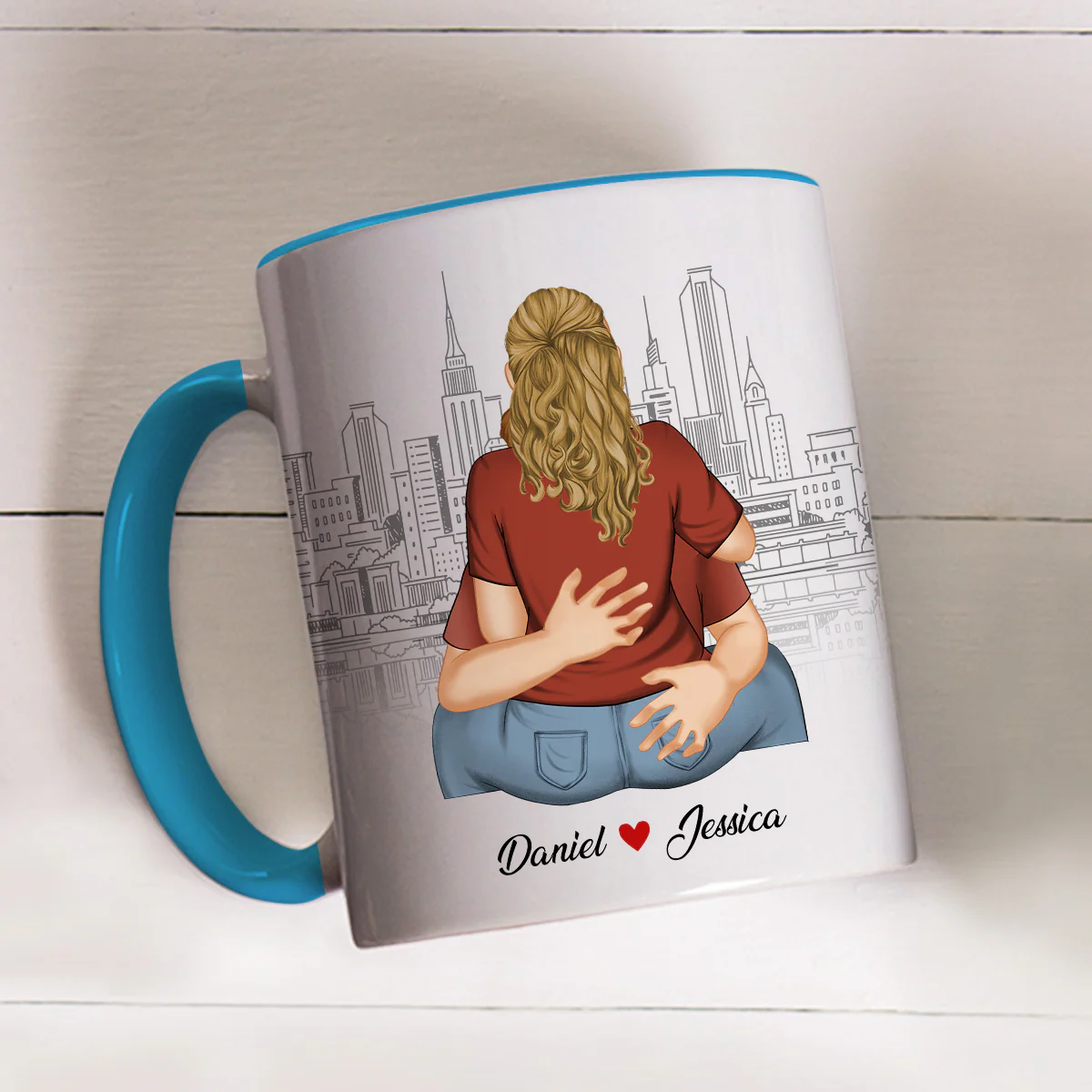 A Reminder Mug I Love You With All My Butt - Personalized Custom Accent Mug - Image 4