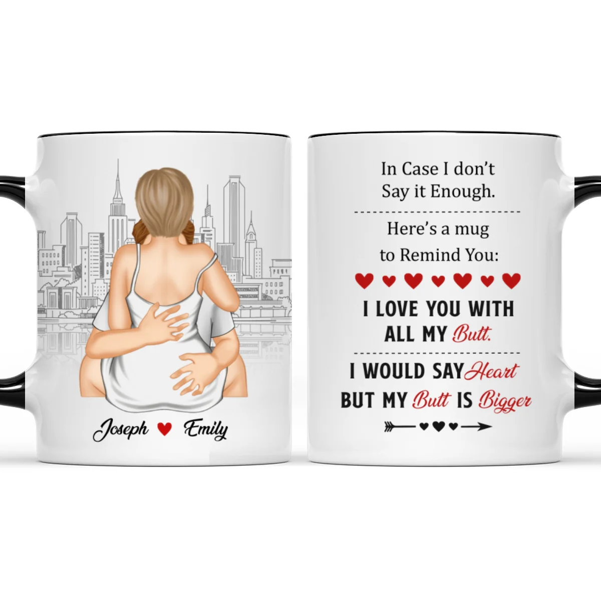 A Reminder Mug I Love You With All My Butt - Personalized Custom Accent Mug - Image 6