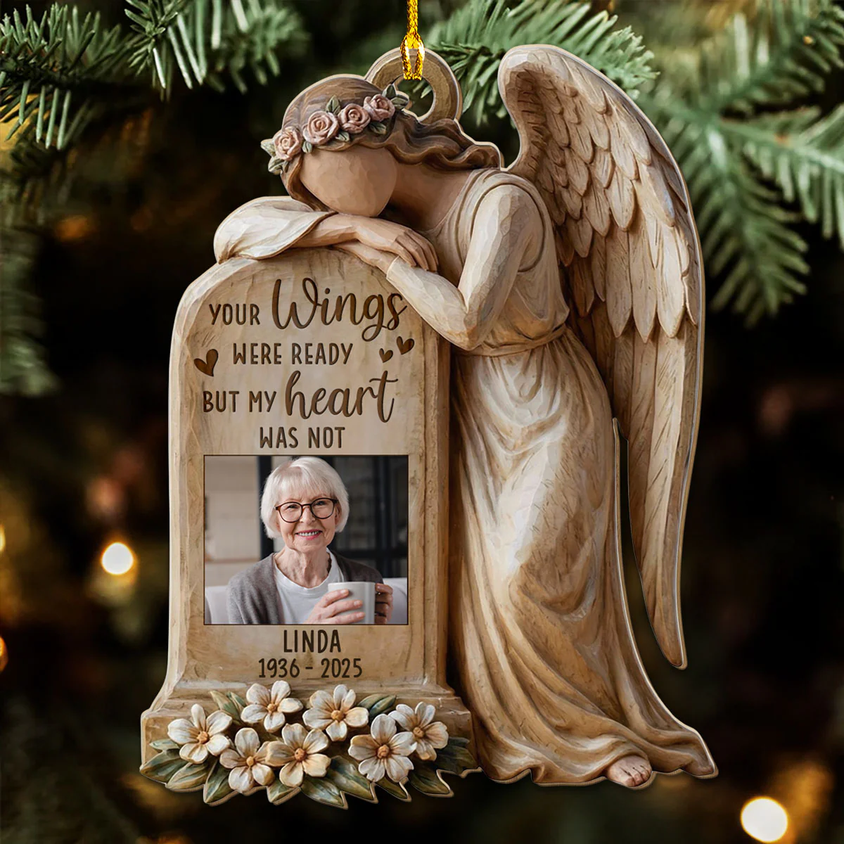 A Soul Worth Remembering - Personalized Custom 3D Effect Wood Ornament - Image 2