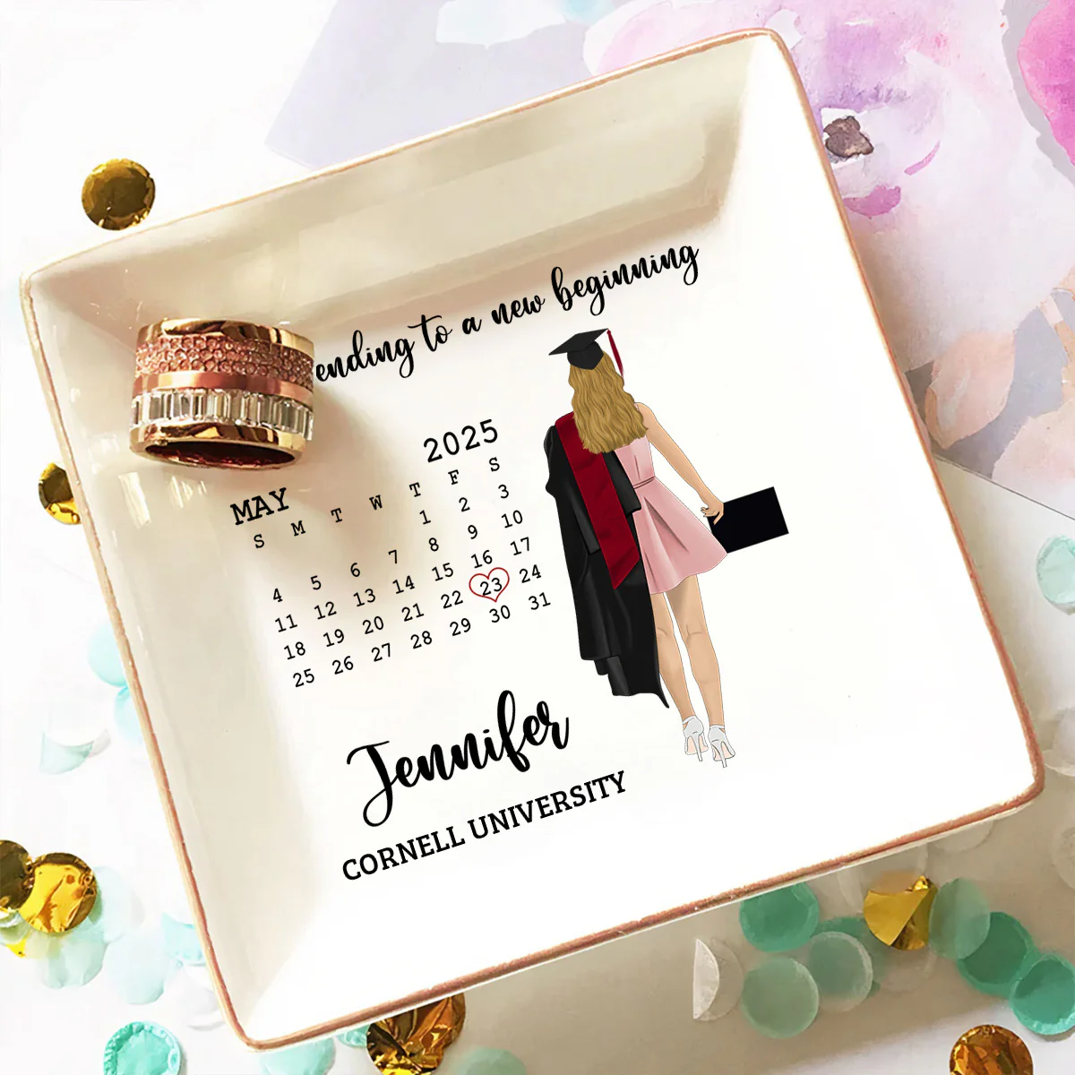 A Sweet Ending - Personalized Custom Jewelry Dish - Image 4