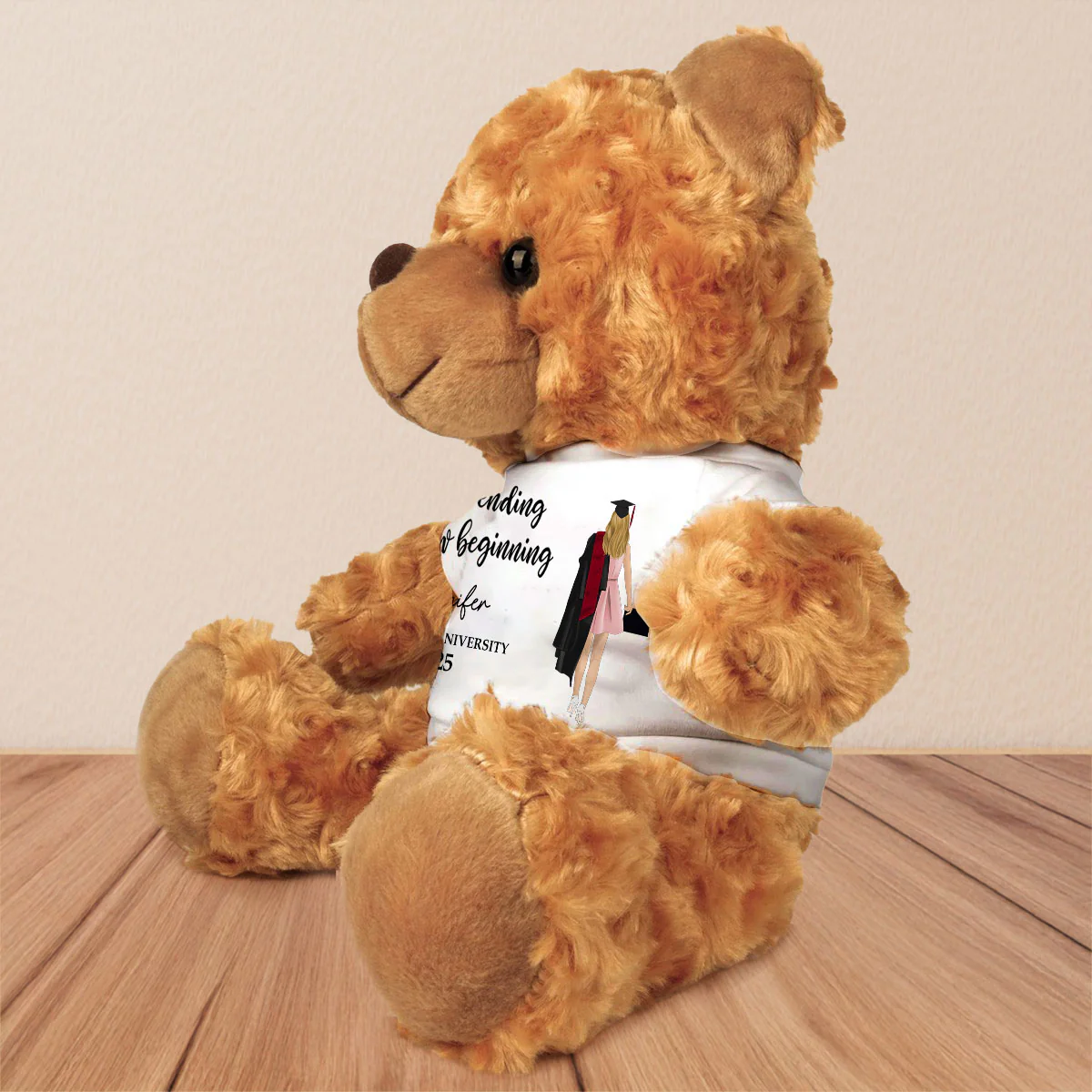 A Sweet Ending To A New Beginning - Personalized Custom Cuddle Bear - Image 3