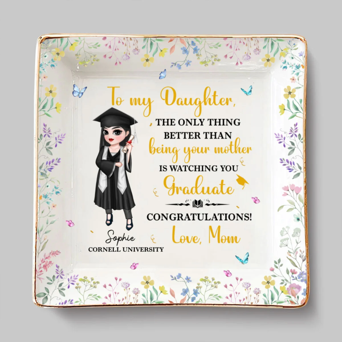 A Sweet Ending To The New Beginning - Personalized Custom Jewelry Dish