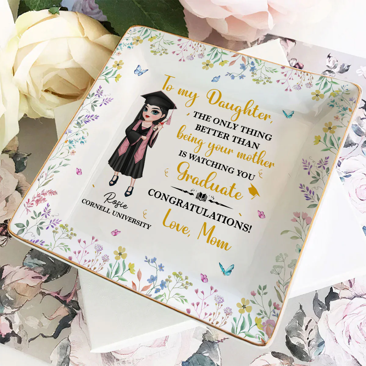 A Sweet Ending To The New Beginning - Personalized Custom Jewelry Dish - Image 4