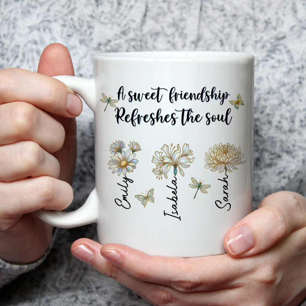 A Sweet Friendship - Personalized Custom Coffee Mug - Image 4