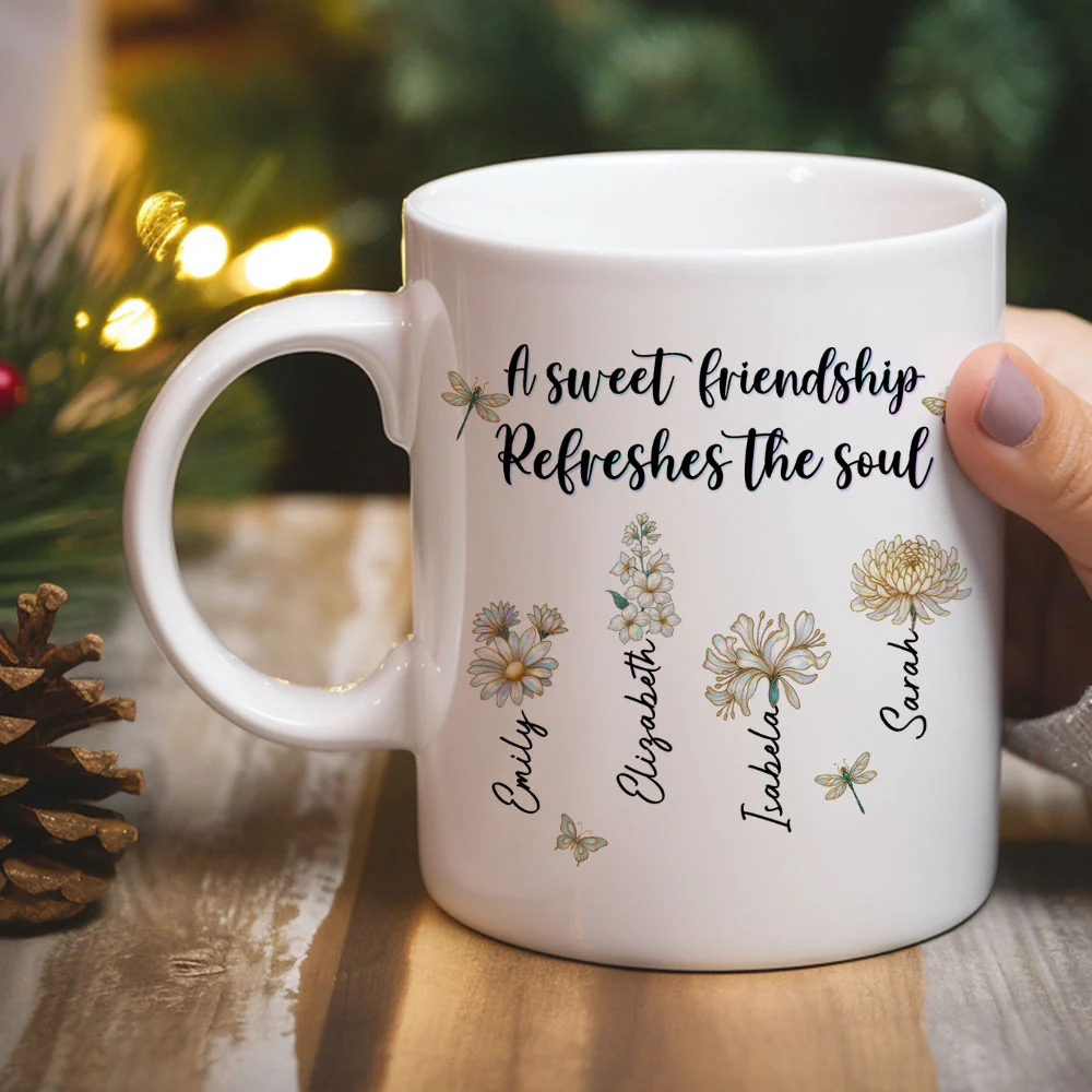 A Sweet Friendship - Personalized Custom Coffee Mug - Image 8